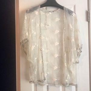 Short sheer kimono-like jacket
